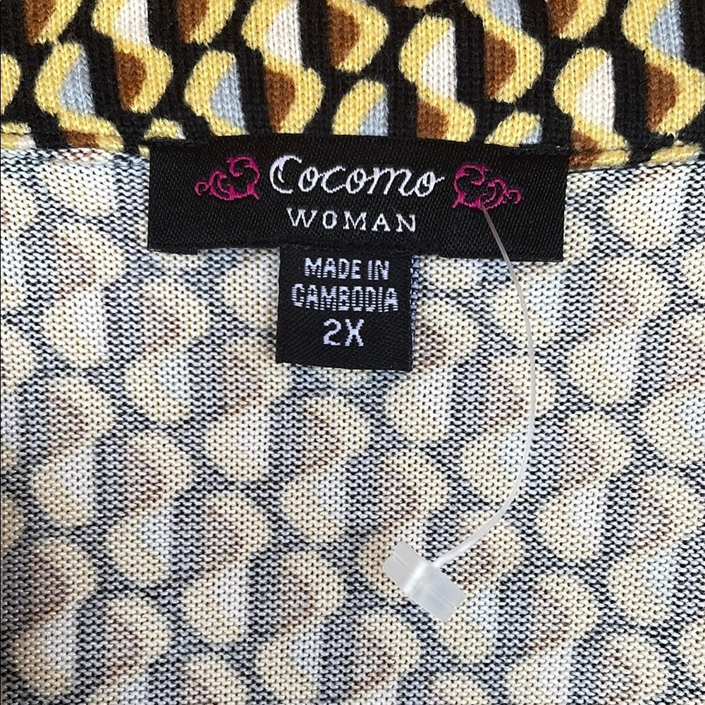 Cocomo Woman Geometric Patterned Women's Blouse. Plus Size 2X NWOT - Picture 5 of 12